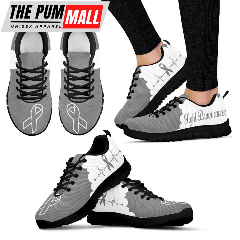 Fight Brain Cancer Shoes Sneaker Walking Shoes – Best Gift For Men And Women – Cancer Awareness Shoes Malalan