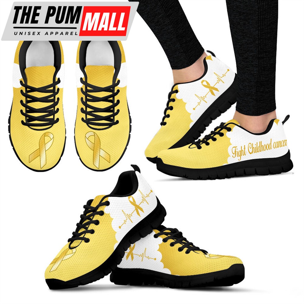 Fight Childhood Cancer Shoes Sneaker Walking Shoes – Best Gift For Men And Women – Shoes Gift For Adults