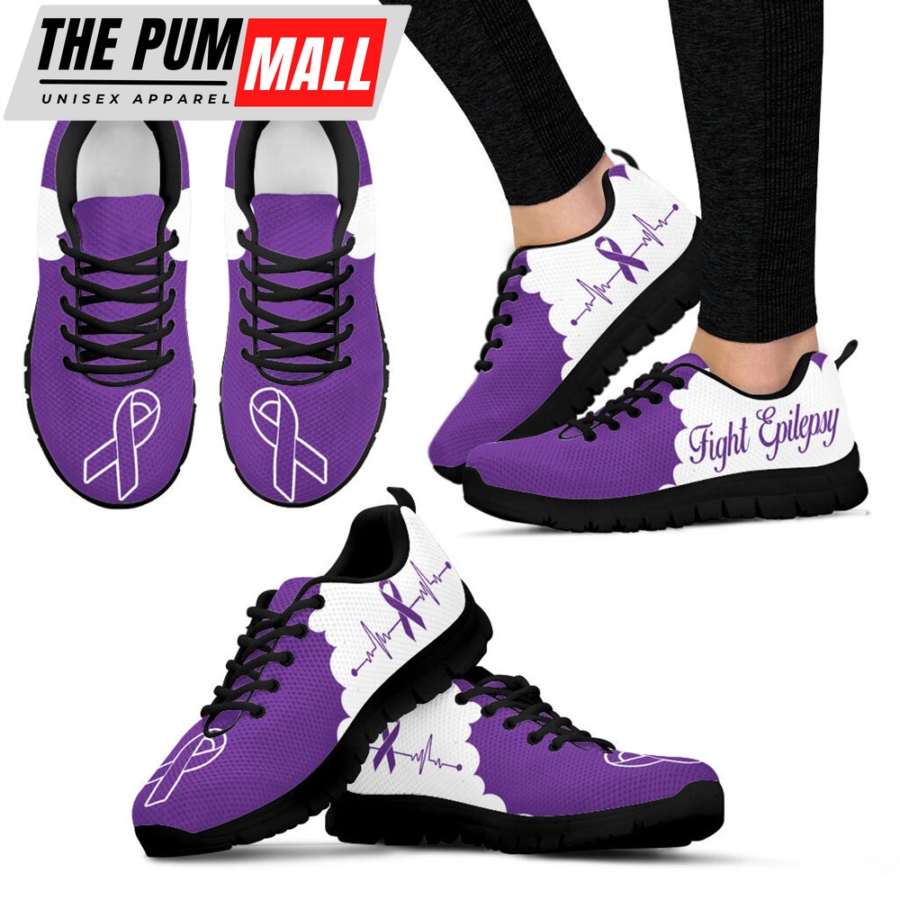 Fight Epilepsy Shoes Sneaker Walking Shoes – Best Gift For Men And Women – Cancer Awareness Shoes