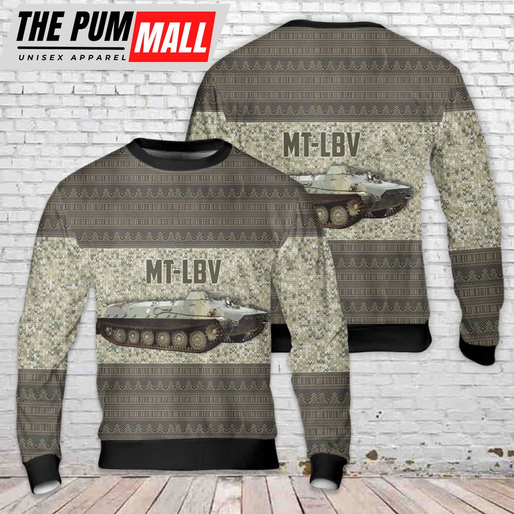 Finnish Army Maavoimat MT-LBV Armoured Personnel Carrier Christmas Sweater 3D Gift For Christmas