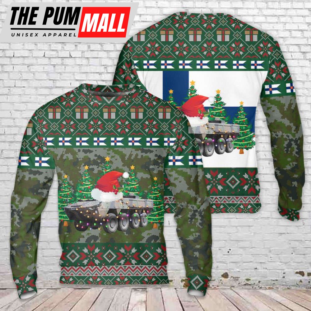 Finnish Army Patria AMV Christmas Sweater Gift For Christmas