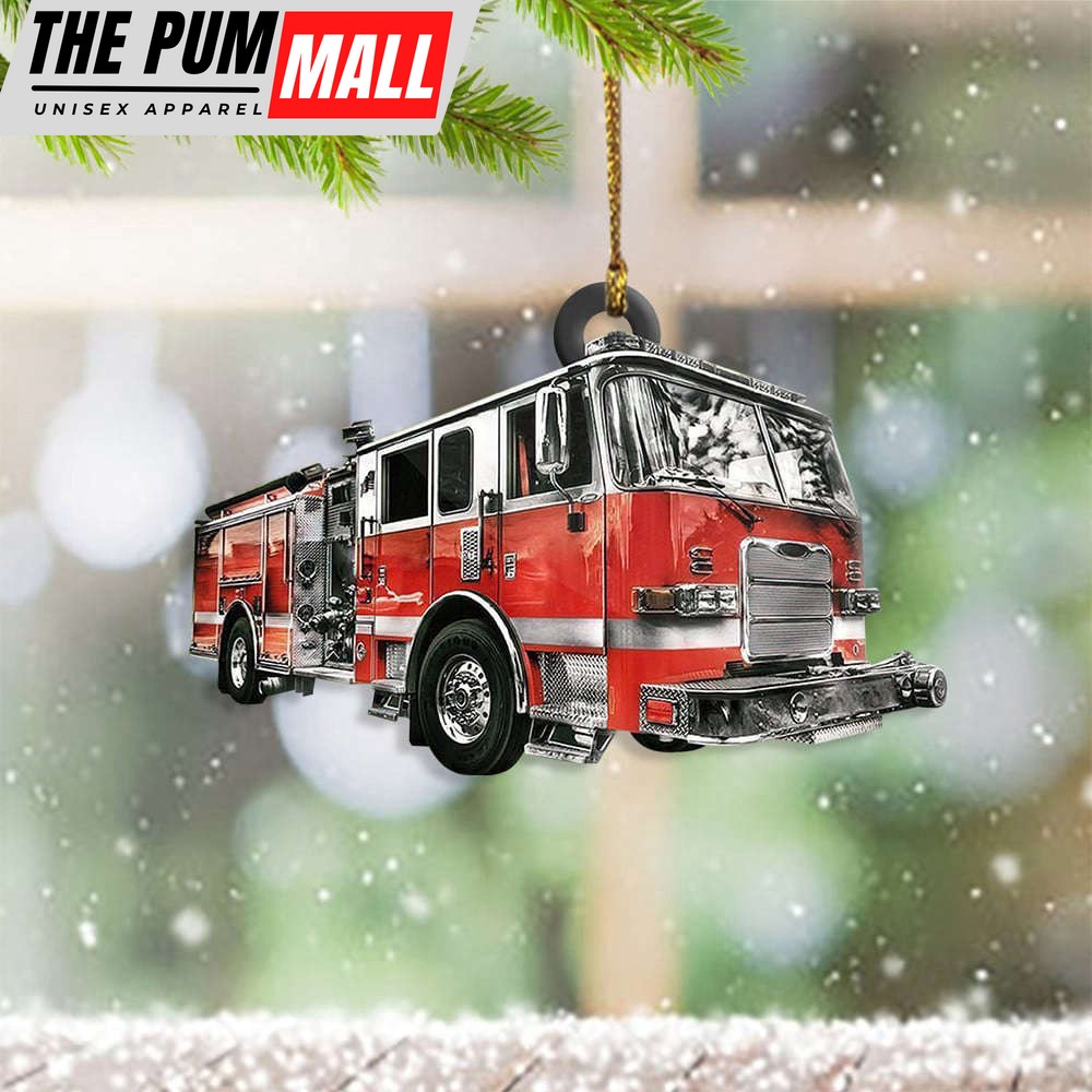 Fire Car Ornament Christmas Tree Ornament Hangers Gifts For Firefighter Limited Edition