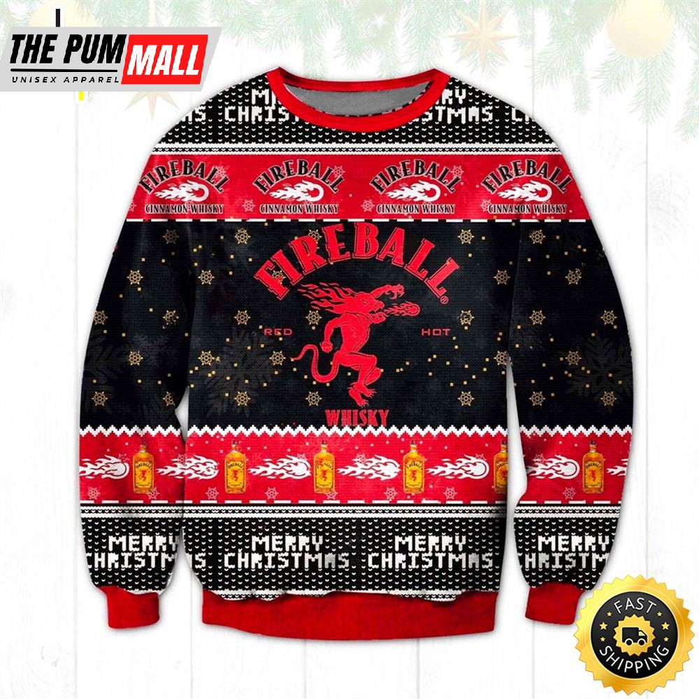 Firebal Whiskey A3 Ugly Christmas Sweater