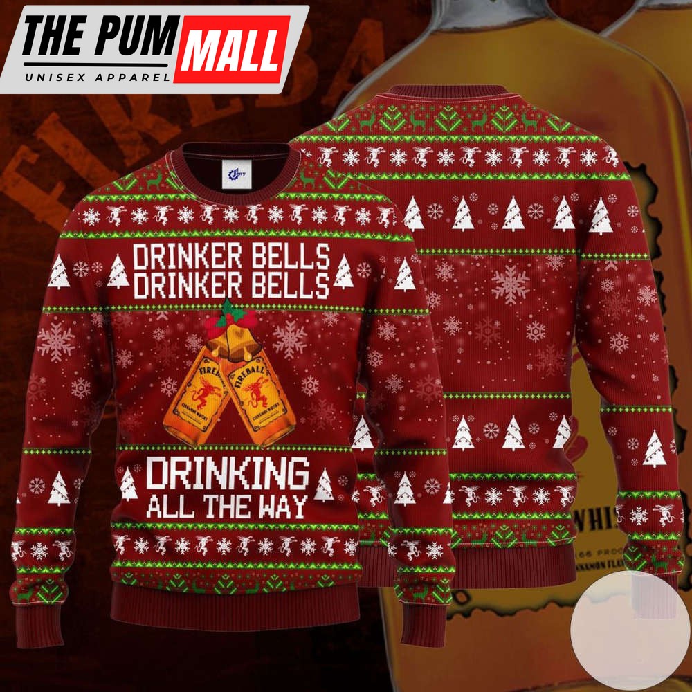 Fireball Drinker Bells Ugly Christmas Sweater – Perfect Gift for Christmas Day!