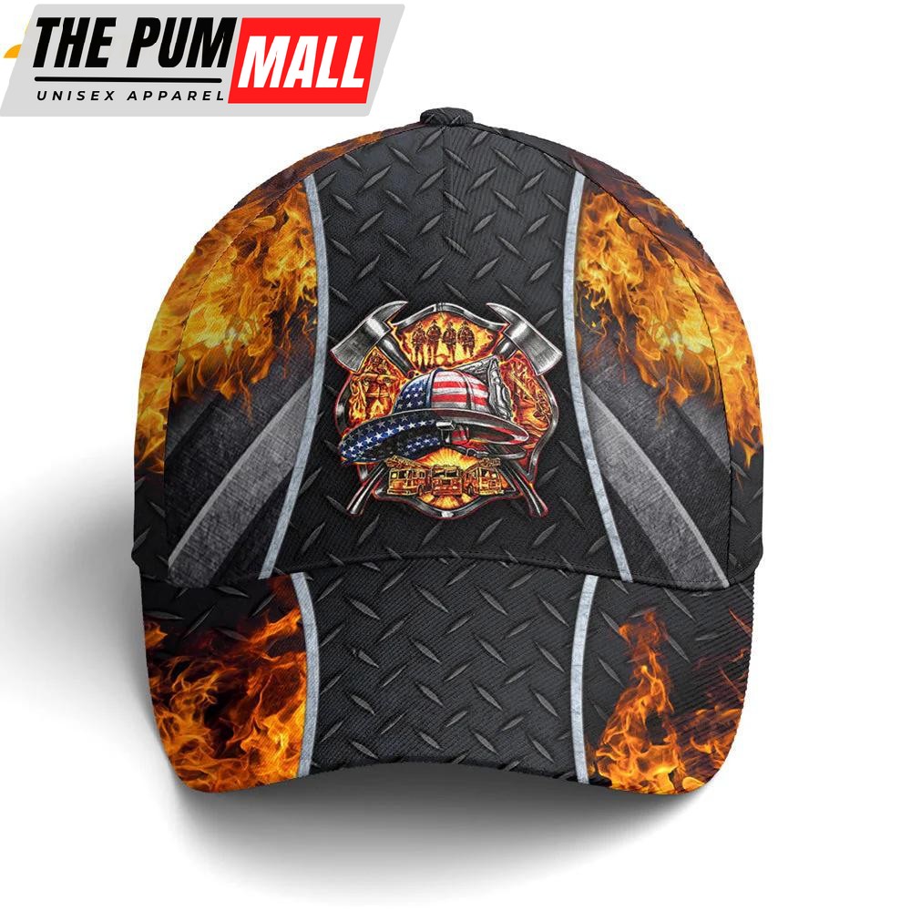 Firefighter Logo Metallic Classic Baseball Cap