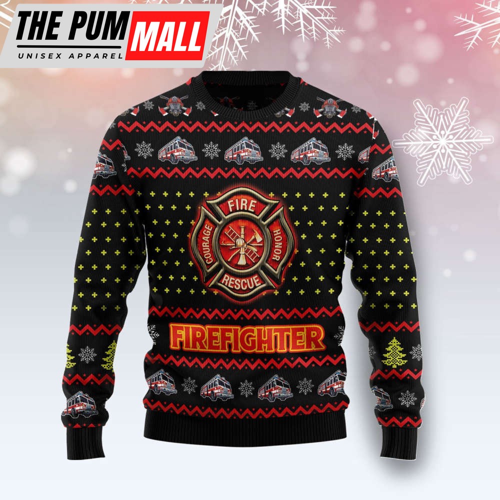 Firefighter Lover TG51019 – Ugly Christmas Sweater: Best Christmas Gift with Noel Malalan s Signature Perfect Christmas Gift