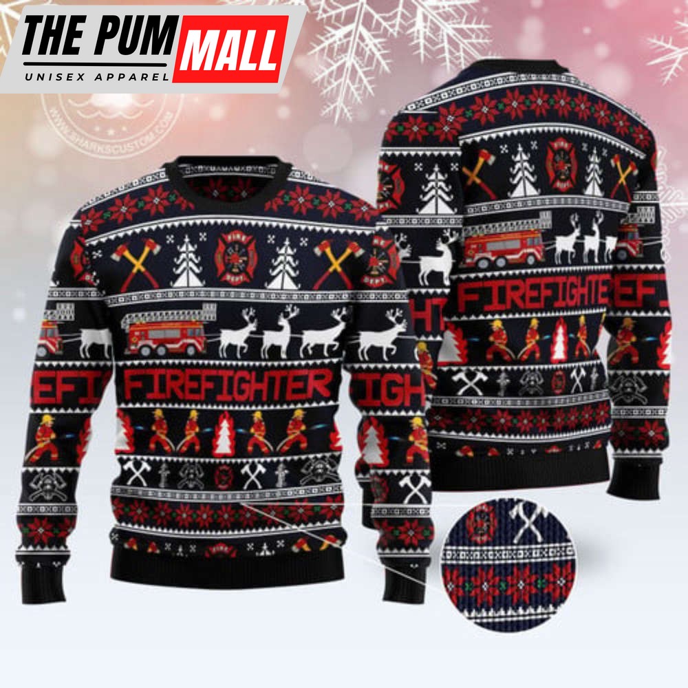 Firefighter Ugly Christmas Sweater