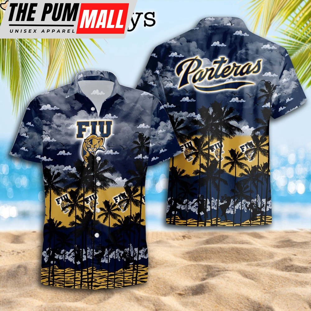 FIU Panthers Palms Tree Hawaiian Shirt