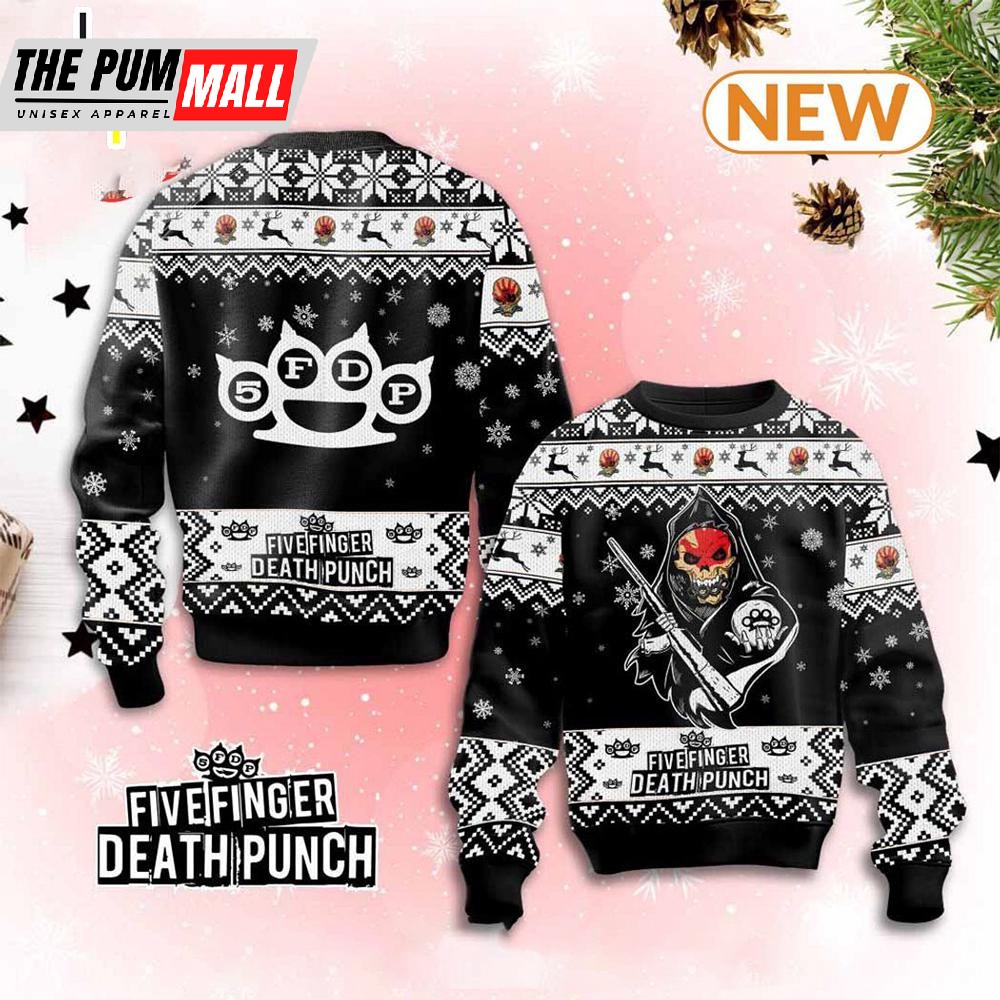 Fivefinger Death Punch Ugly Christmas Sweater Shirt, Sweatshirt