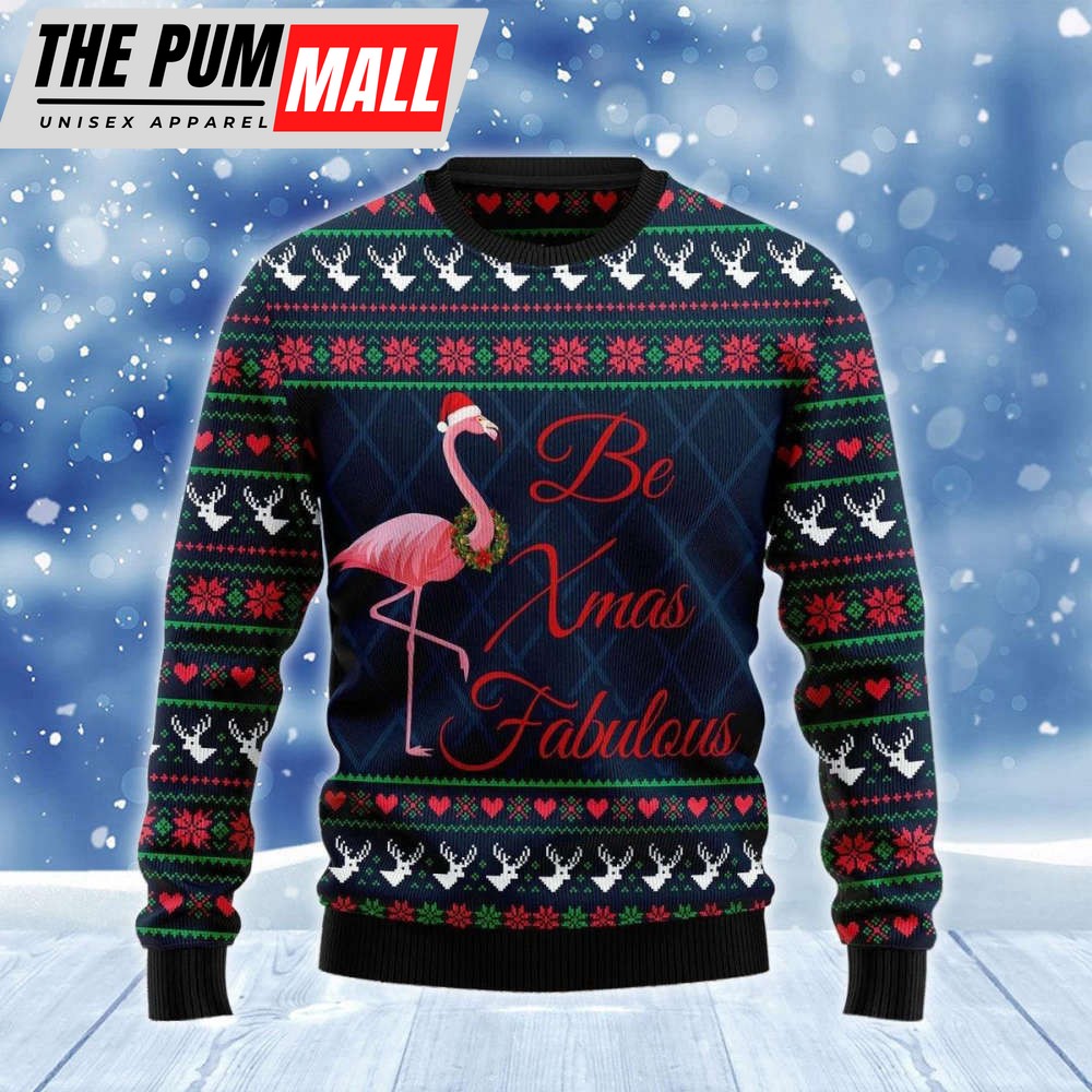 Flamingo Be Xmas Fabulous Ugly Sweater