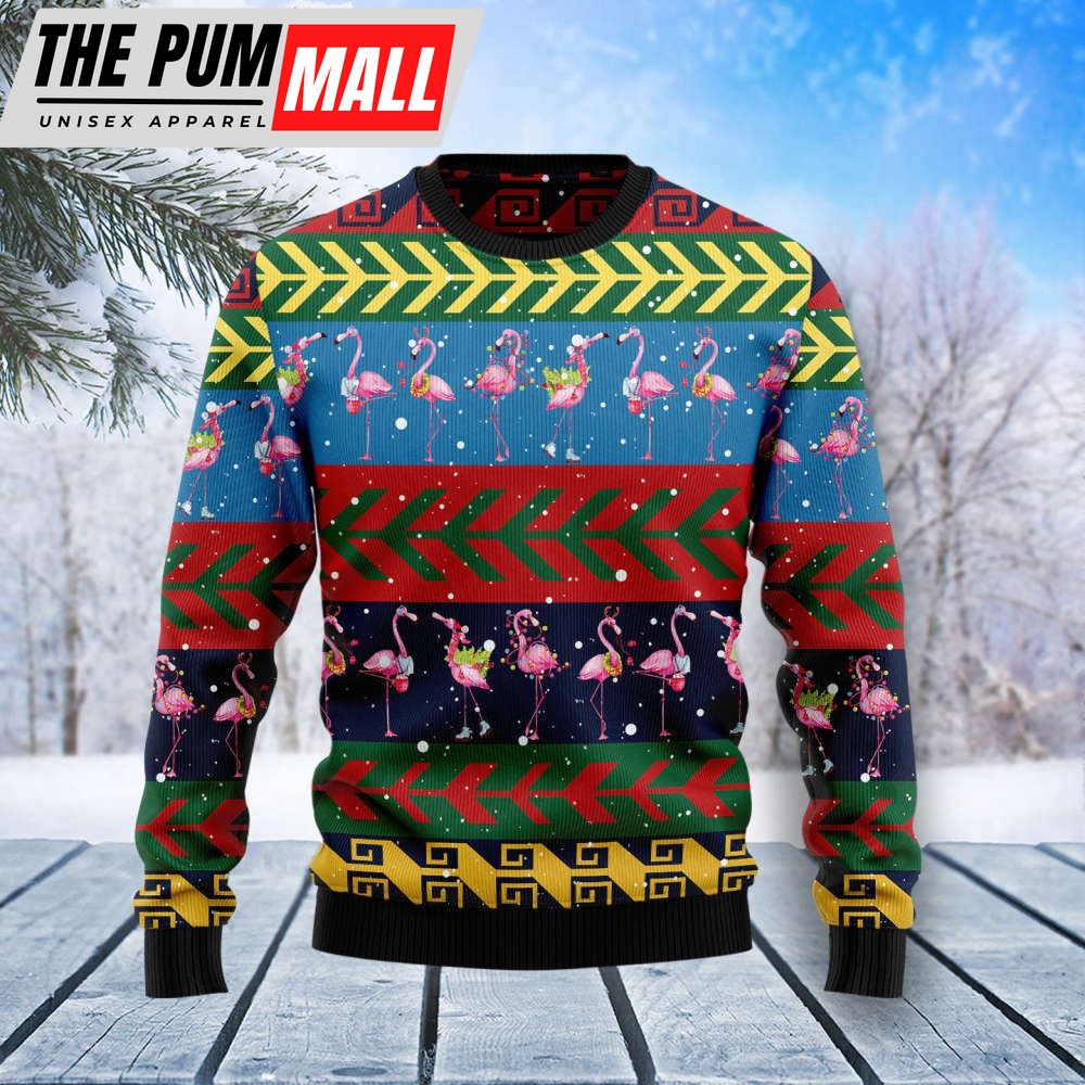 Flamingo Christmas Pattern T1310 Ugly Sweater – Gift by Noel Malalan