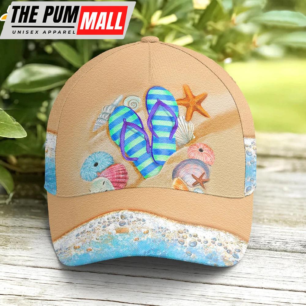 Flip Flop Beach Vector Classic Baseball Cap
