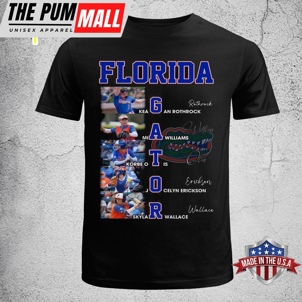 Florida Gators Baseball Team 2025 Line Up Stars Signatures Unisex Shirt