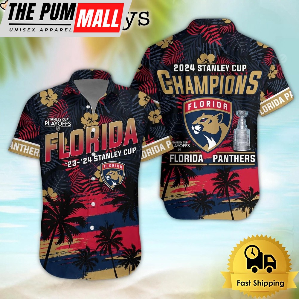 Florida Panthers 2024 Stanley Cup Champions Hawaiian Shirt