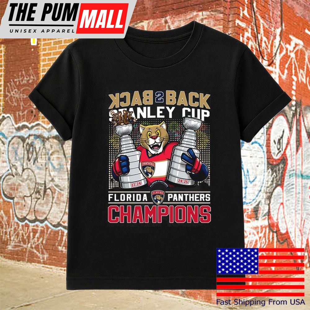 Florida Panthers Back Two Back Stanley Cup Champions T-Shirt