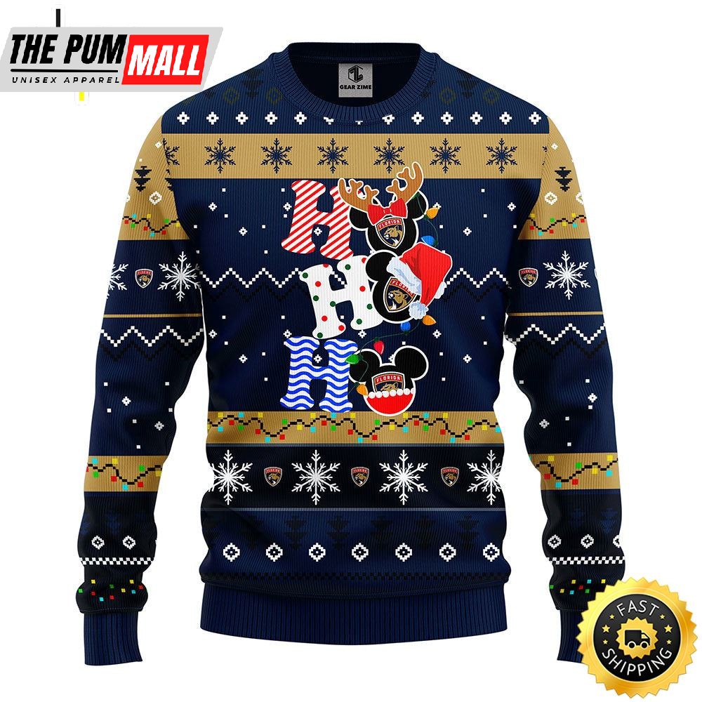 Florida Panthers Hohoho Mickey Christmas Ugly Sweater
