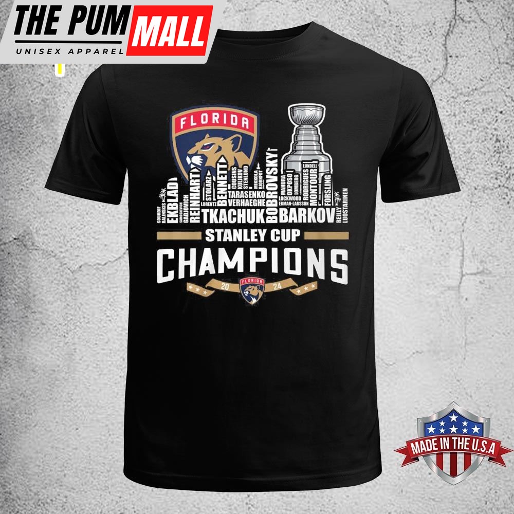 Florida Panthers Stanley Cup Champions 2025-2025 The City Skyline T-Shirt