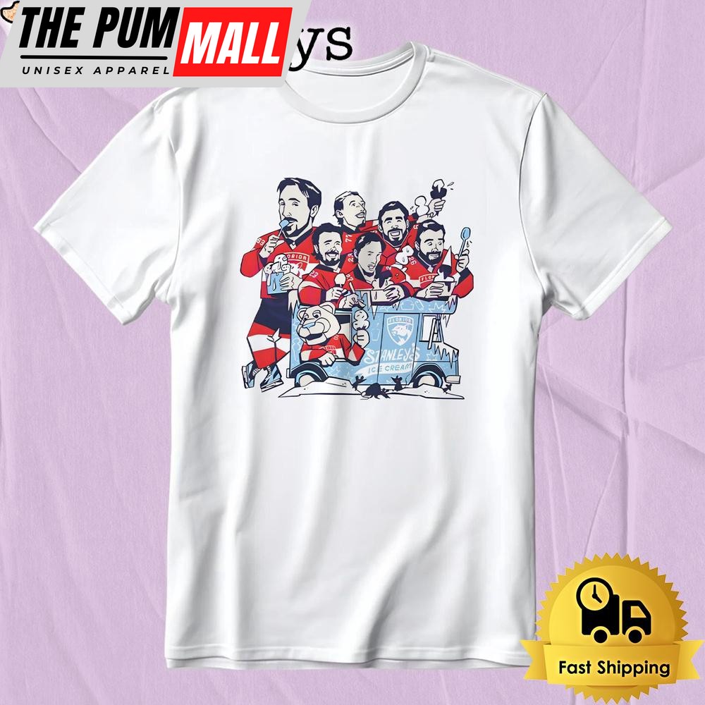 Florida Panthers Youth Ice Cream Scoops Cartoon T Shirt