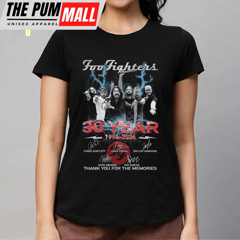 Foo Fighters 30 Years 1994 – 2025 Thank You For The Memories T-Shirt