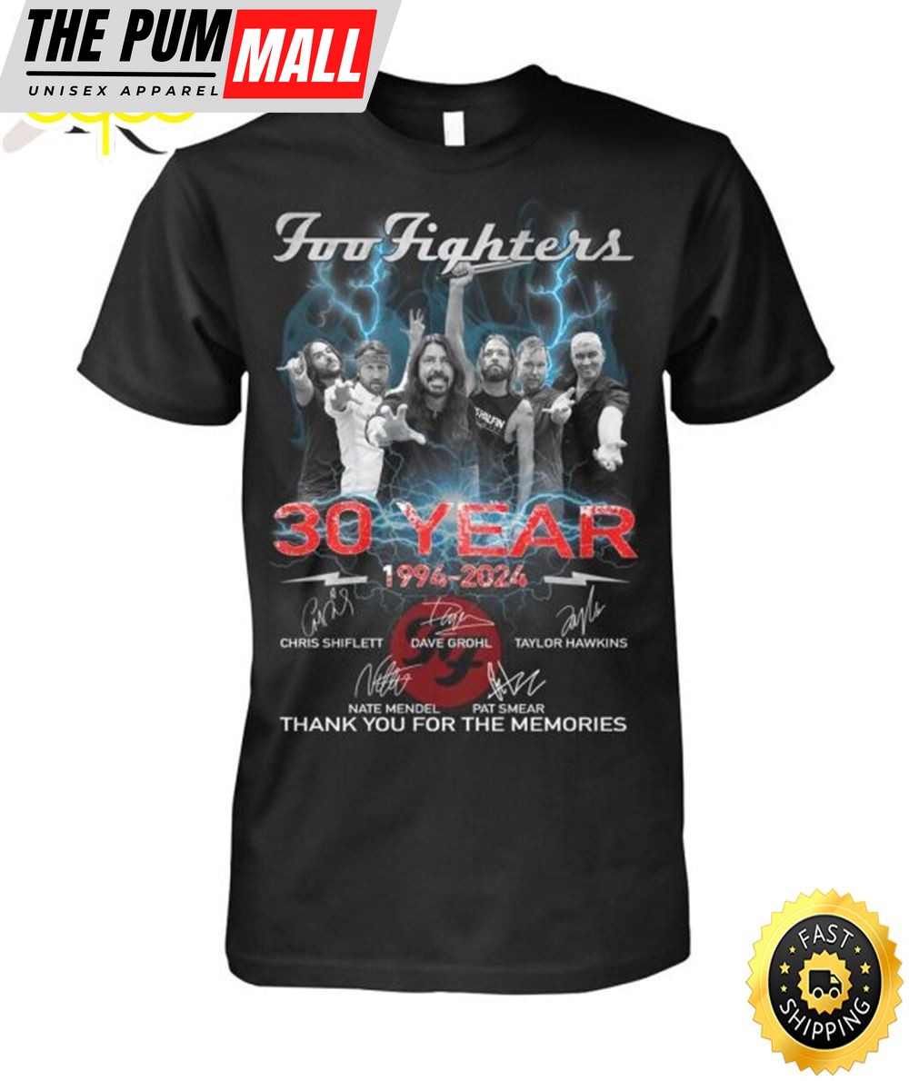Foo Fighters 30 Years 1994 – 2025 Thank You For The Memories Unisex T-Shirt