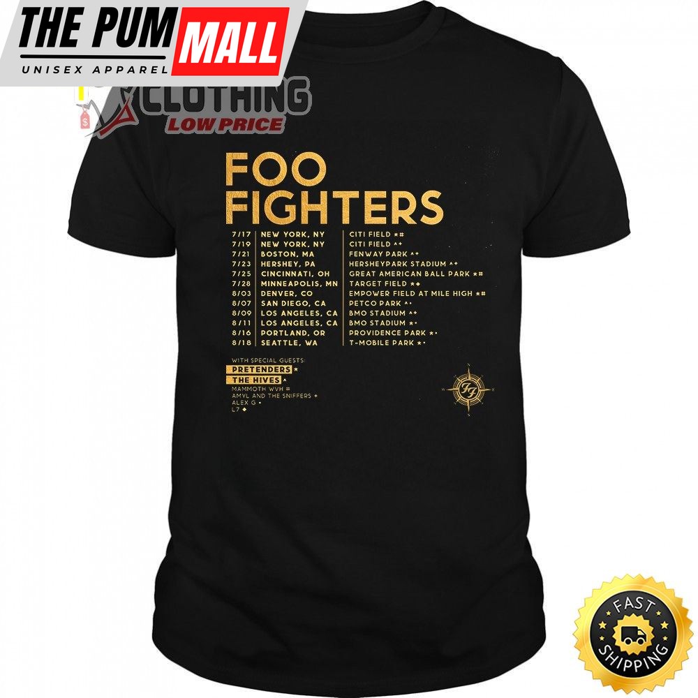 Foo Fighters North American Stadium Tour 2025 Merch Shirt