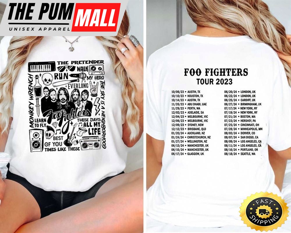 Foo Fighters Tour 2023 – 2024 T-Shirt, Music Tour Shirt