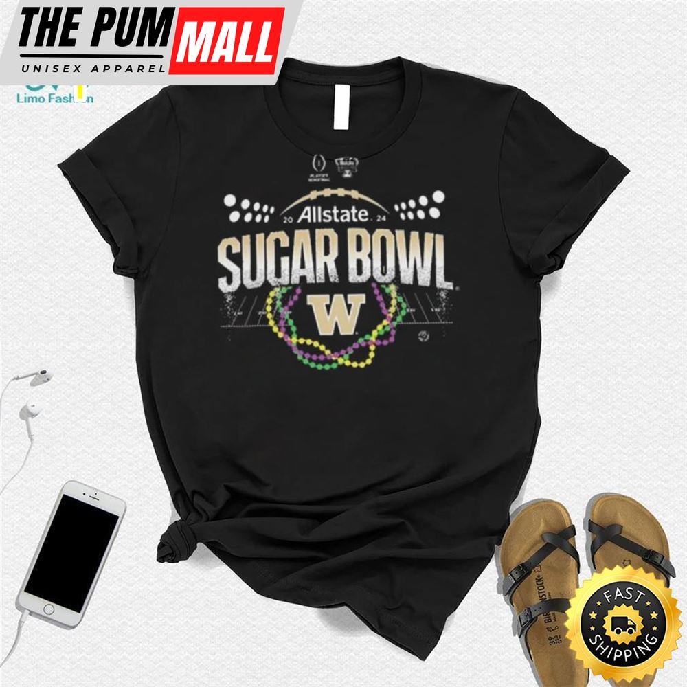 Football Playoff Semifinals Allstate Sugar Bowl 2025 Washington Huskies Champions Logo T Shirt