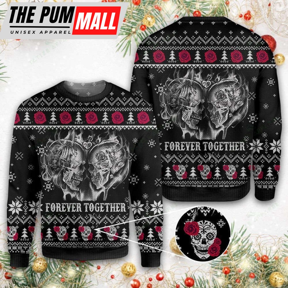 Forever Together Unisex Ugly Christmas Sweater – All Over Print Sweatshirt