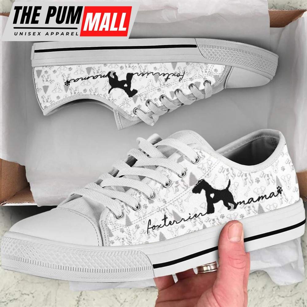 Fox Terrier Low Top Shoes – Sneaker For Dog Walking – Dog Lovers Gifts for Him or Her