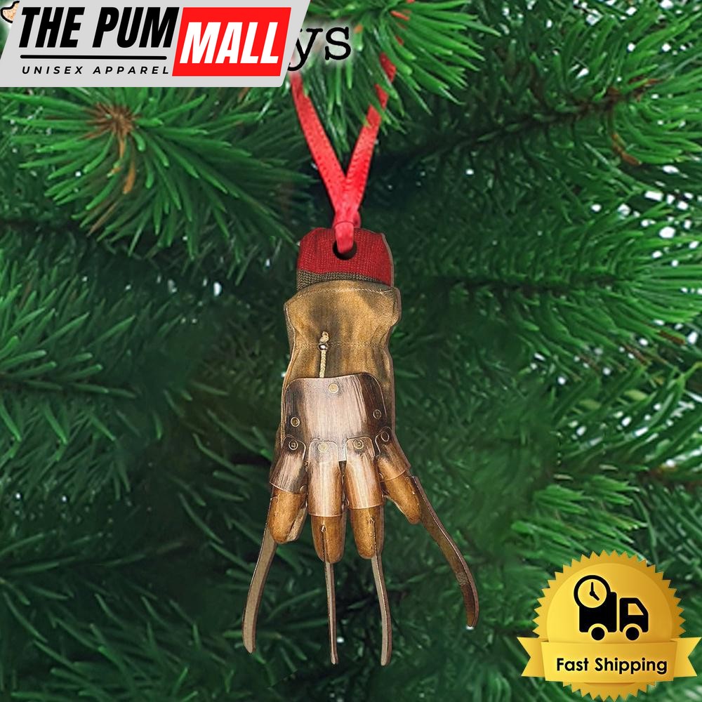 Freddy Krueger Brown Glove Wooden Ornament Limited Edition