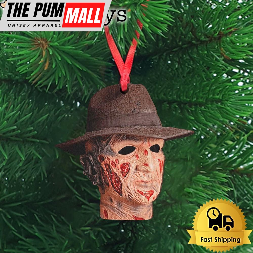 Freddy Krueger Head With Hat Wooden Ornament Limited Edition