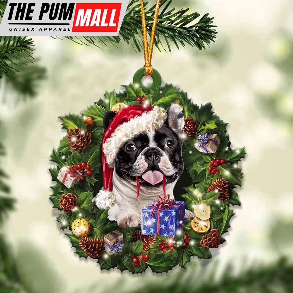 French Bulldog And Christmas Ornament – Acrylic Dog Ornament – Gifts For Dog Lovers Limited Edition