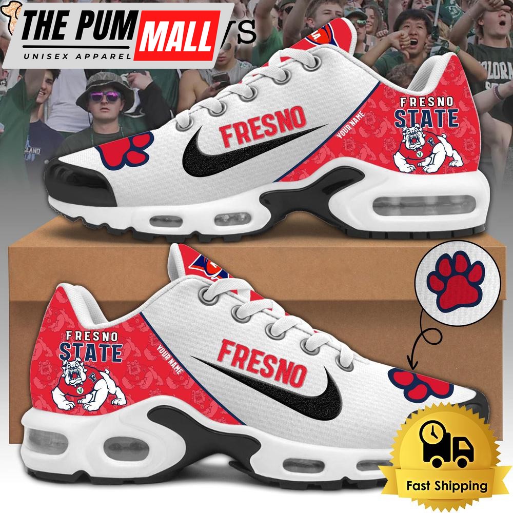 Fresno State Bulldogs Football Mascot Symbol Custom Air Max Plus Shoes