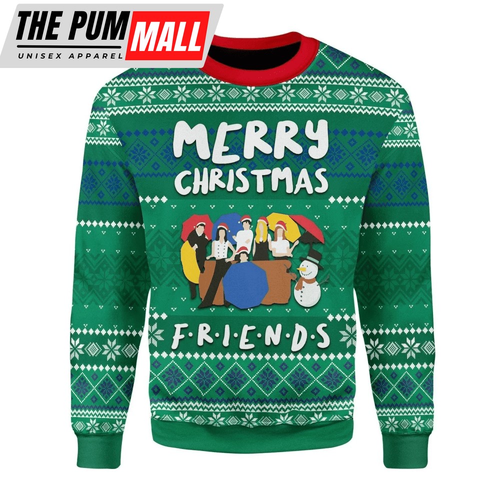 Friends Christmas Sweater Merry Christmas Friends Green Ugly Sweater