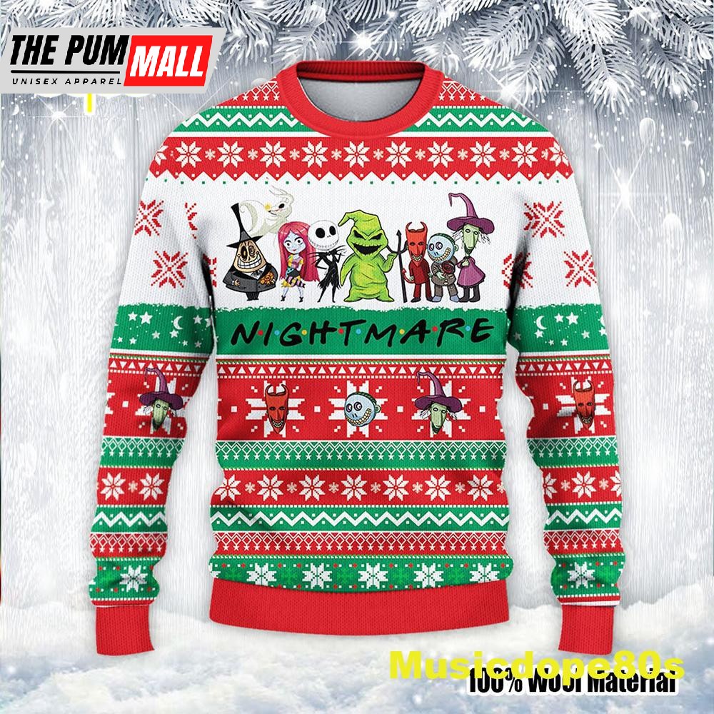 Friends Nightmare Halloween Christmas Ugly Halloween 2025 Sweater