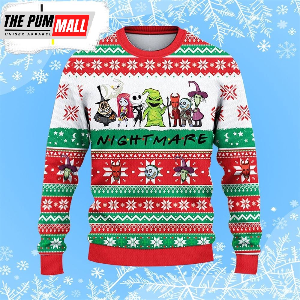 Friends Nightmare Halloween Ugly Christmas Sweater Nightmare