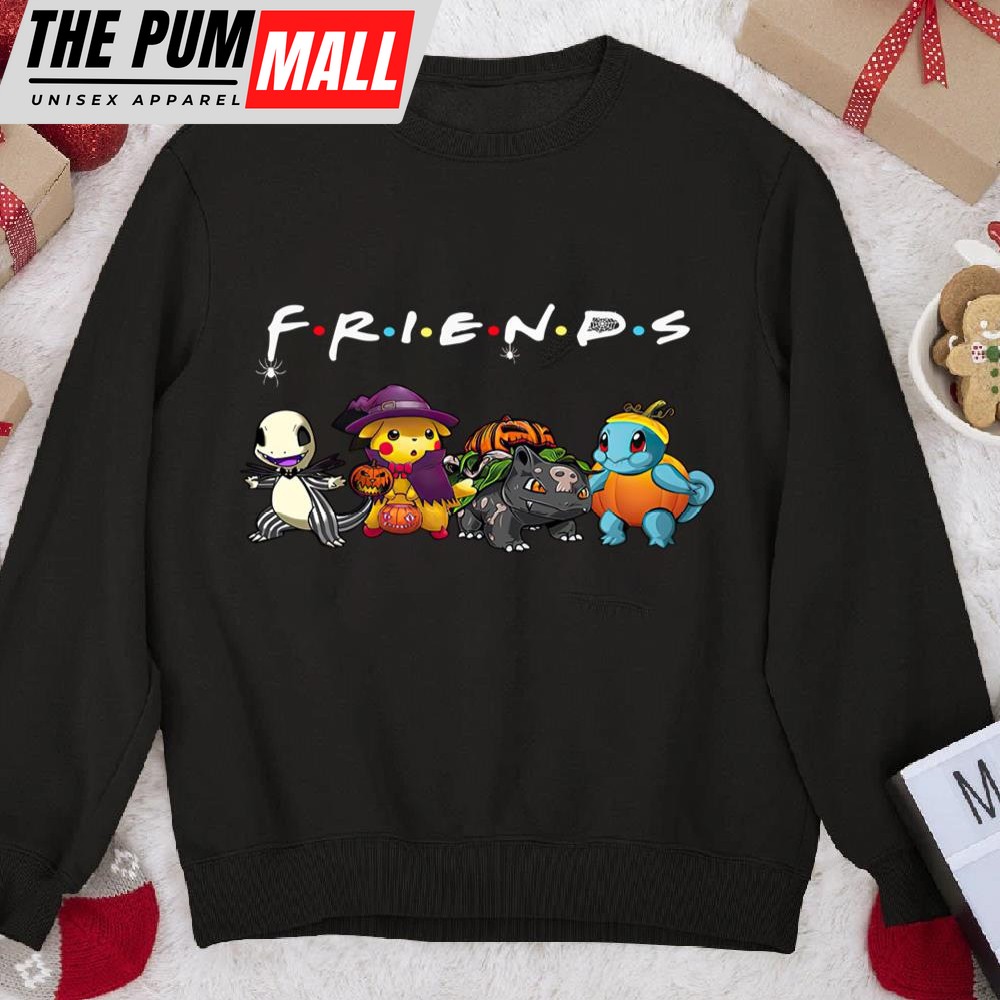 Friends Pokemon Halloween Costumes Pikachu Bulbasaur Sweatshirt