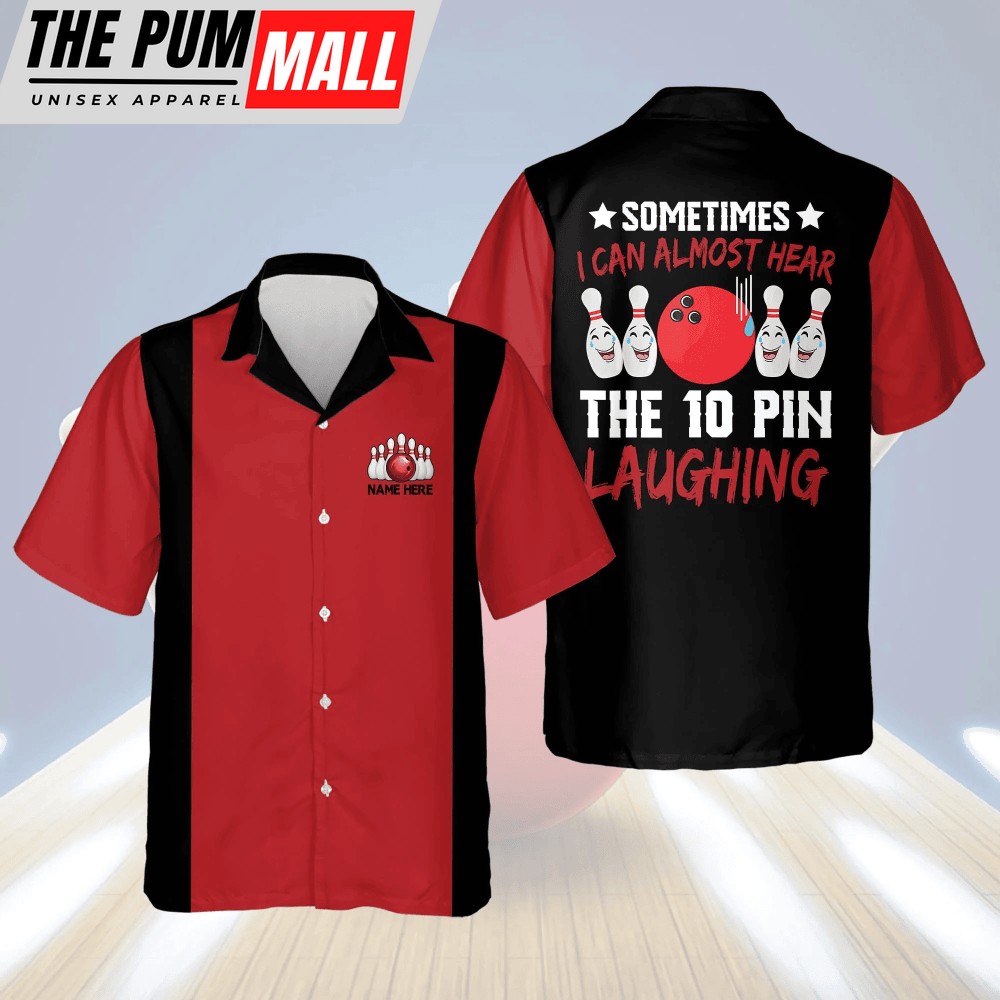 Fun Hawaiian Shirt for Bowling Team: Ten Pin Laughter Summer Gift