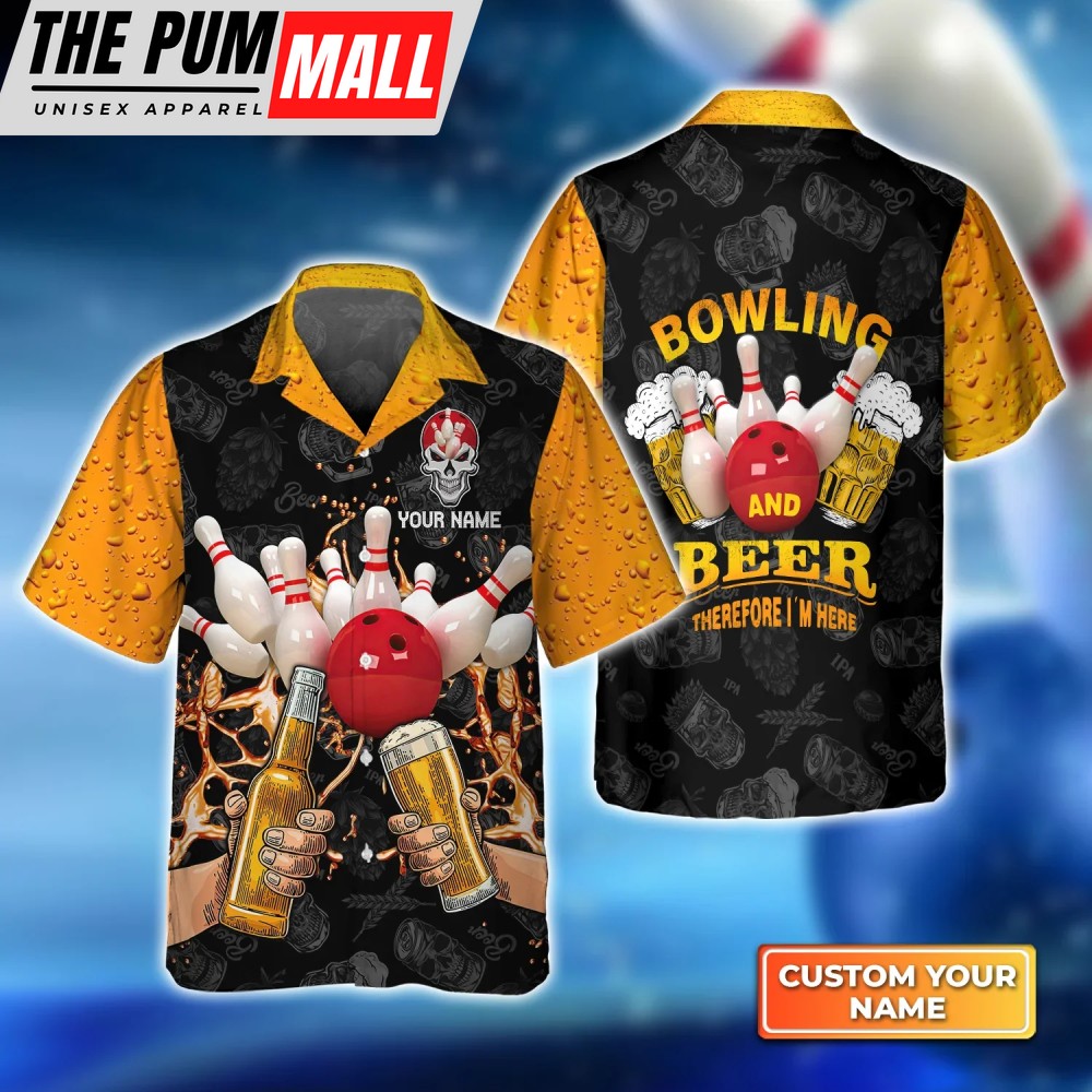 Fun & Stylish Bowling Hawaiian Shirt for Men & Women – Perfect for Bowling Teams!