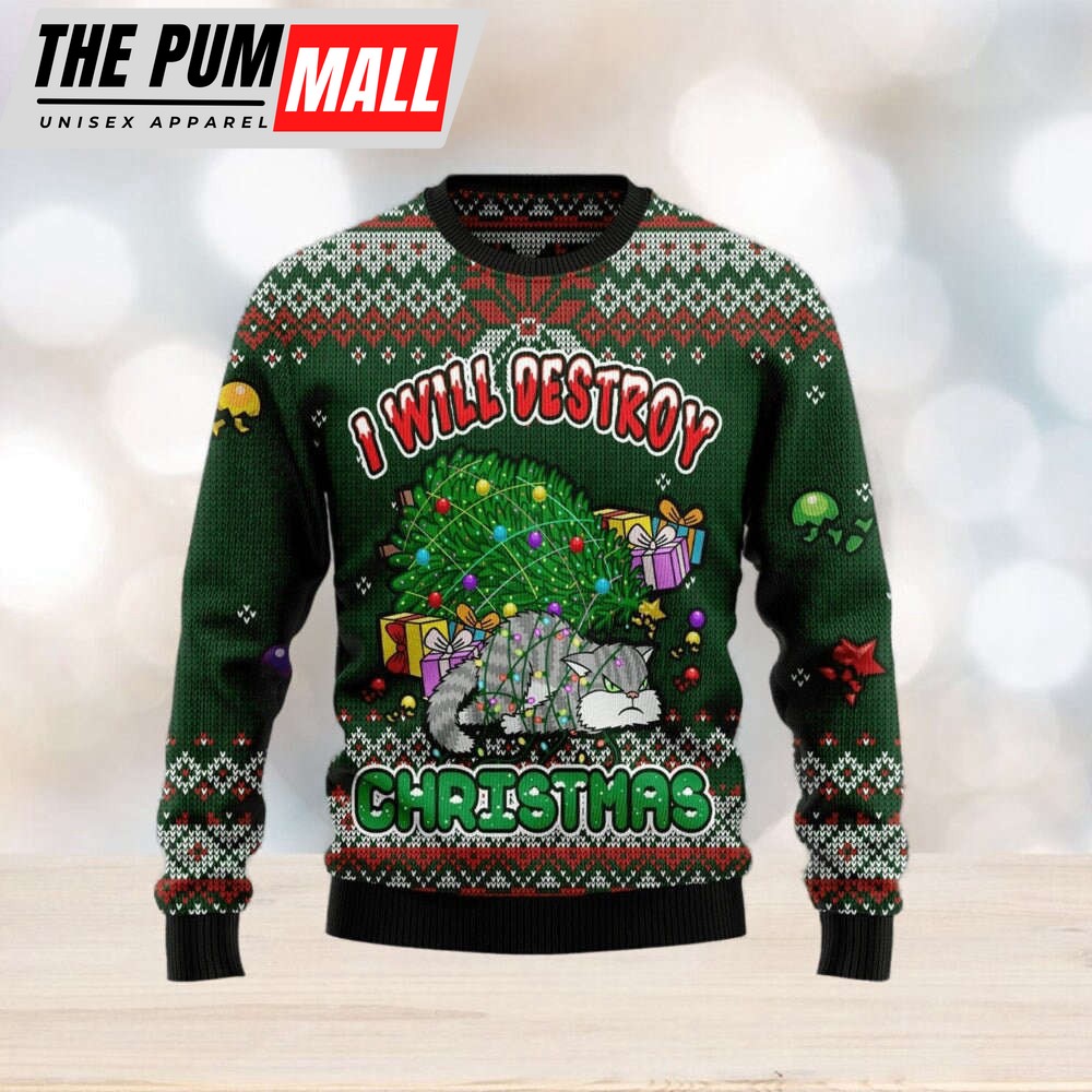 funny-cat-i-will-destroy-ugly-christmas-sweater-gift-men-and-women-ckad7jq3 Funny Cat I Will Destroy Ugly Christmas Sweater Gift Men And Women