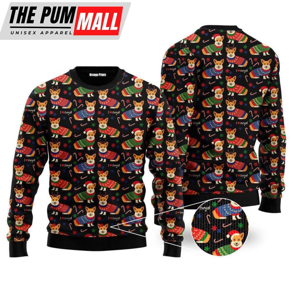 Funny Corgi Dog Lover Ugly Christmas Sweater For Men & Women