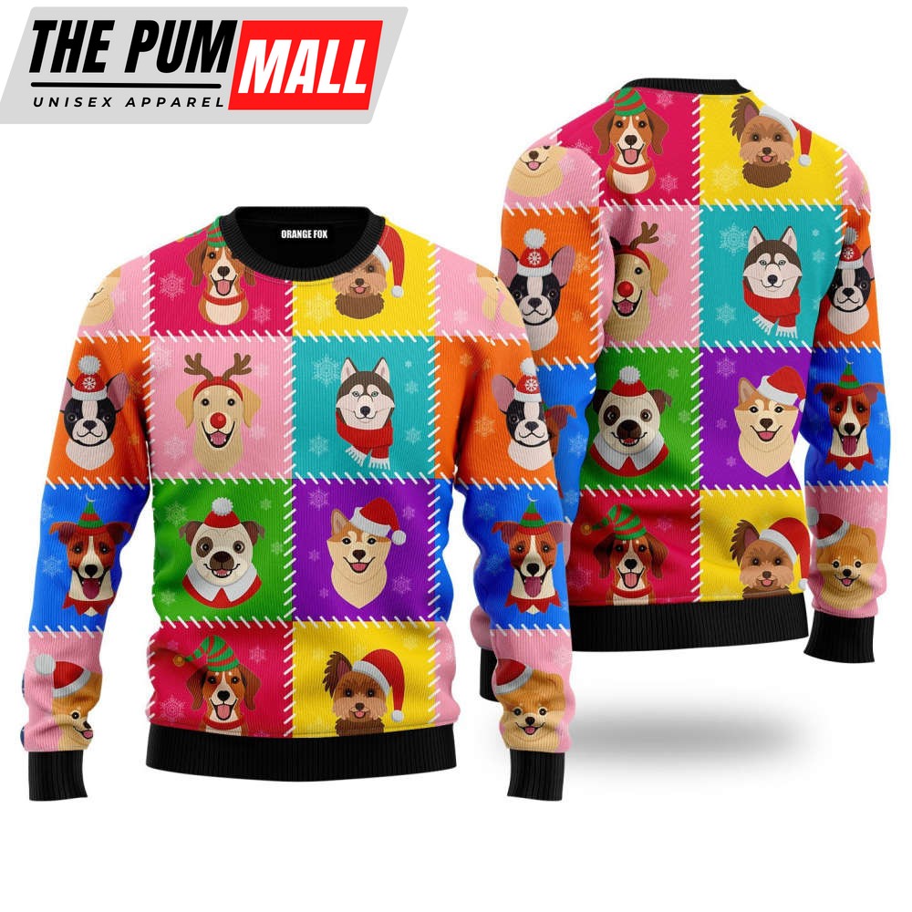 Funny Dog Face Ugly Christmas Sweater for Men & Women – Festive Holiday Apparel