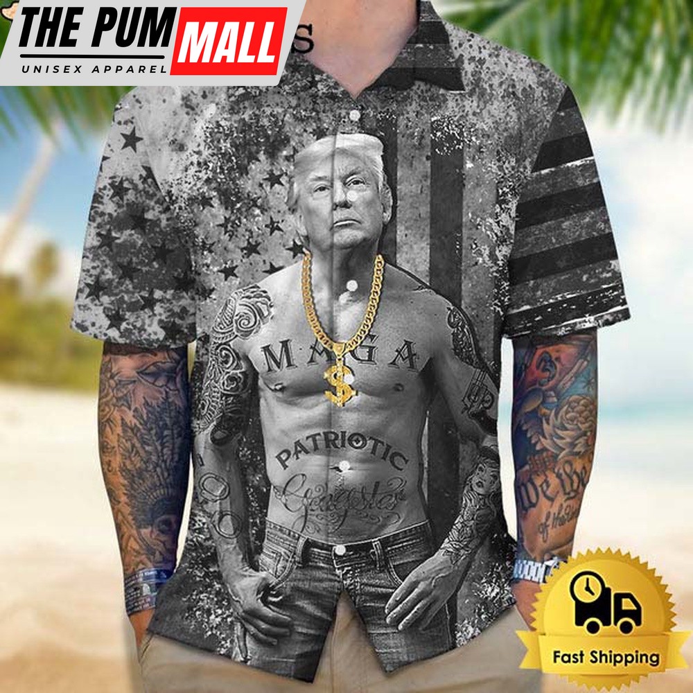 Funny Donald Trump Gangters Hawaiian Shirt