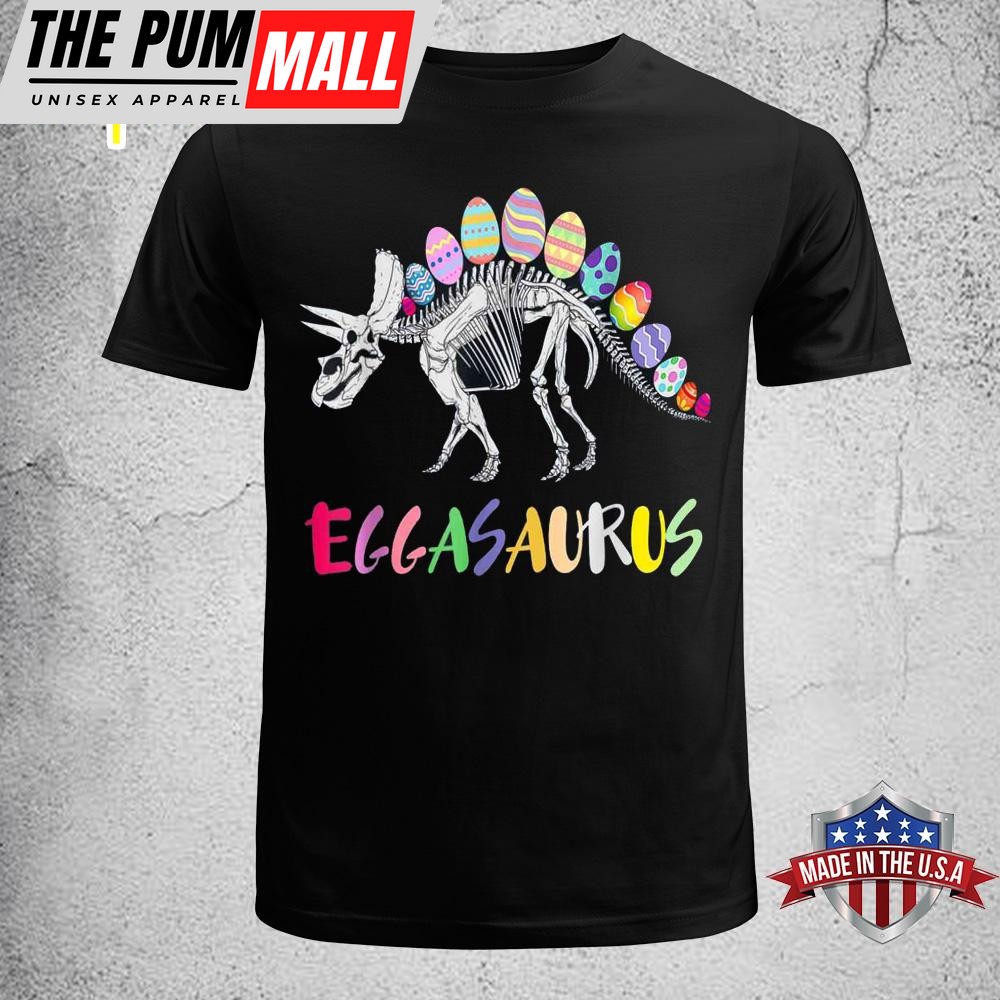 Funny Eggasaurus Stegosaurus Egg Dinosaur Toddler Boy Easter Shirt