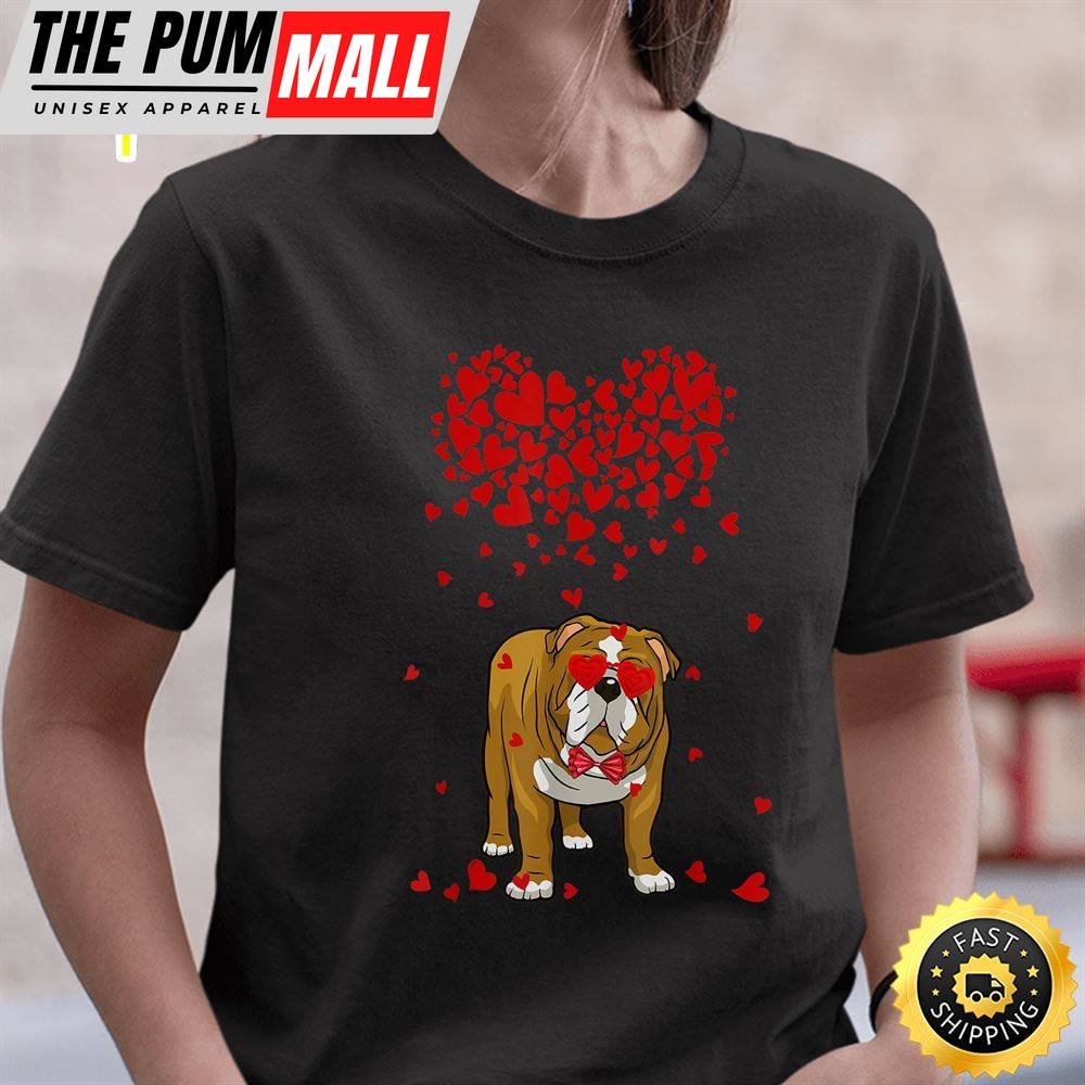 Funny English Bulldog Outfit Dog Lover Valentine Gifts T-Shirt