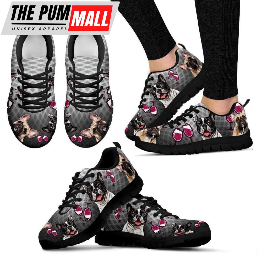 Funny Frenchie Sneakers Walking Running Lightweight Casual Shoes For Men And Women