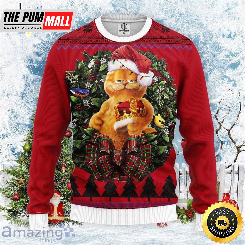 Funny Garfield King Noel Mc Thanksgiving Gift Cute Christmas Gift Ugly Christmas Sweater