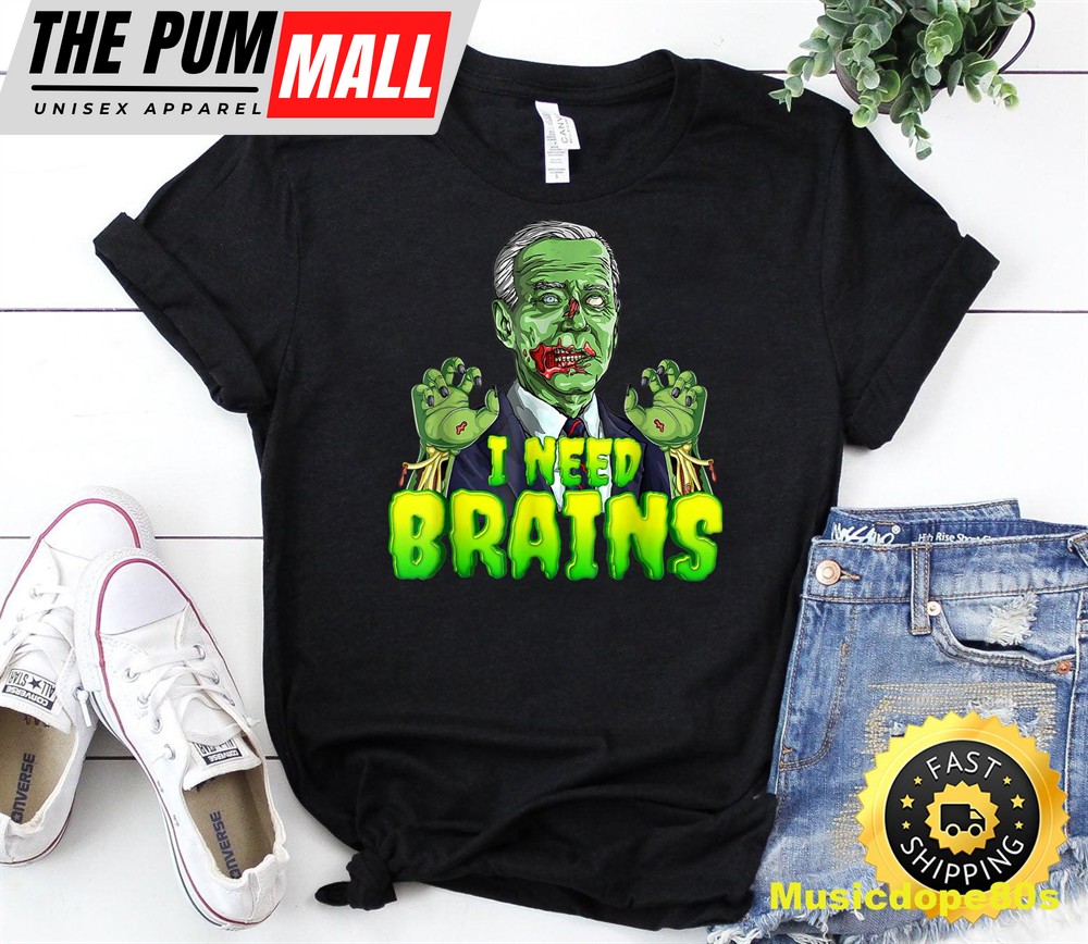 Funny I Need Brains Costume Halloween Zombie T-Shirt