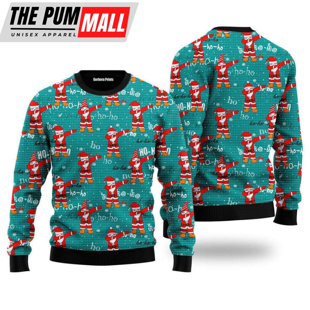Funny Santa Dabbing Pattern Ugly Christmas Sweater, Gift For Christmas 2023