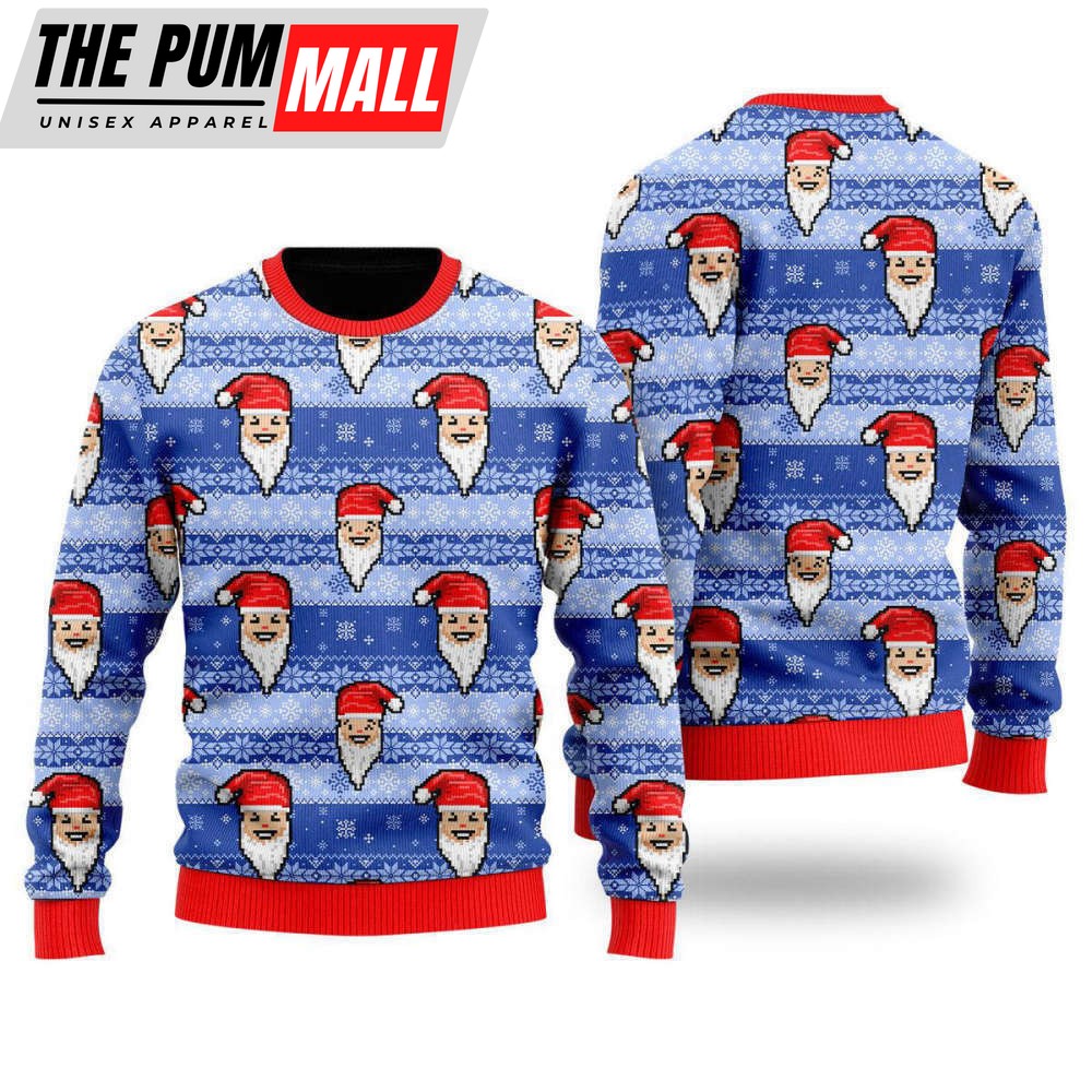 Funny Santa In Snow Ugly Christmas Sweater, Gift For Christmas